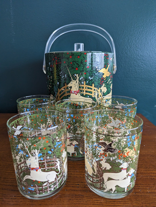 Vintage Cera Glass & Ice Bucket Accessories