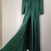 NWOT Lulu's Endearing Elegance Emerald Green Satin Long Sleeve Maxi Dress Small