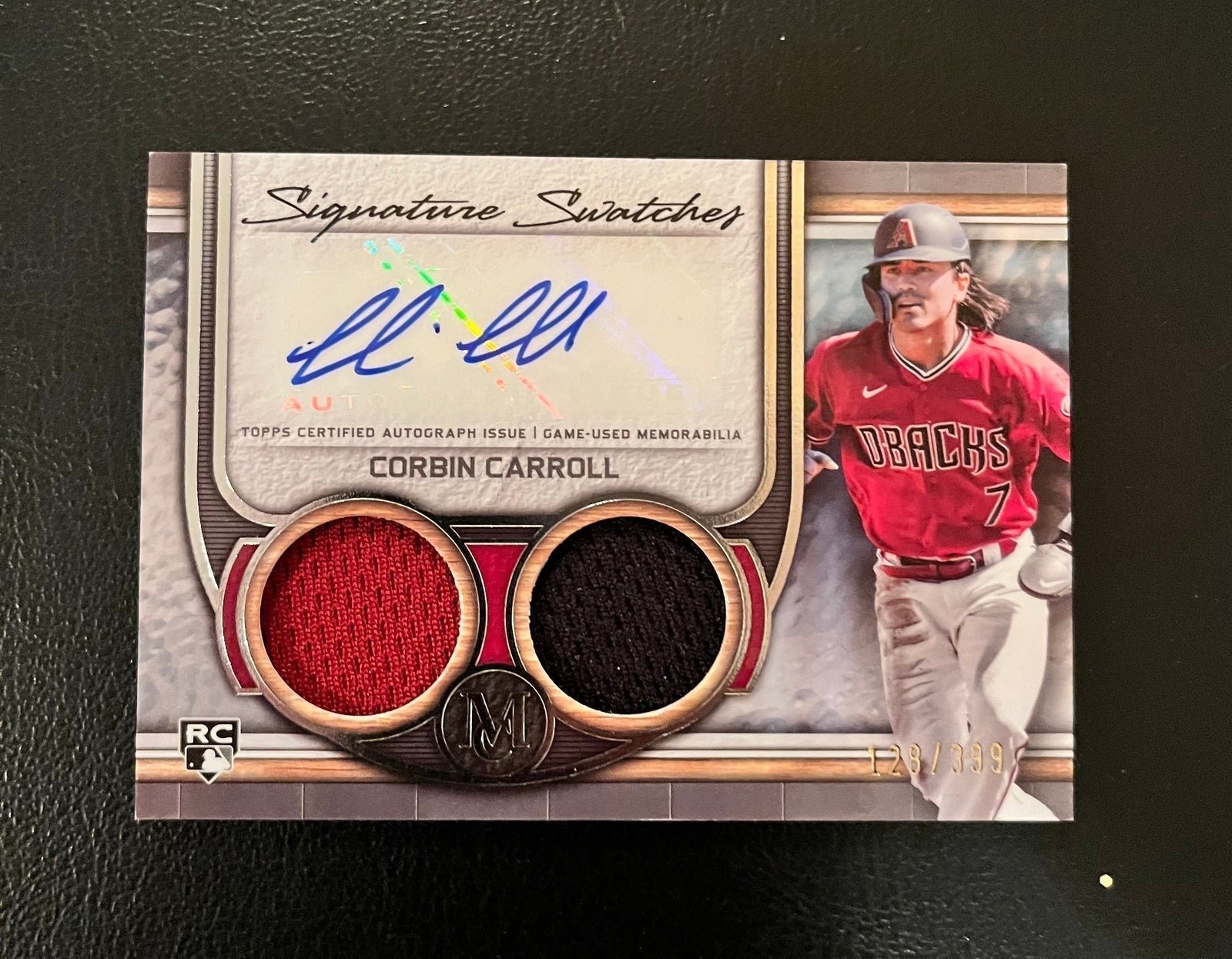 Corbin Carroll ROY! 2023 Topps Museum Signature Swatches Dual Relic RPA #128/399