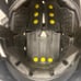 CascadeR Lacrosse Helmet Black/Yellow and Brine Gloves