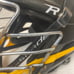 CascadeR Lacrosse Helmet Black/Yellow and Brine Gloves