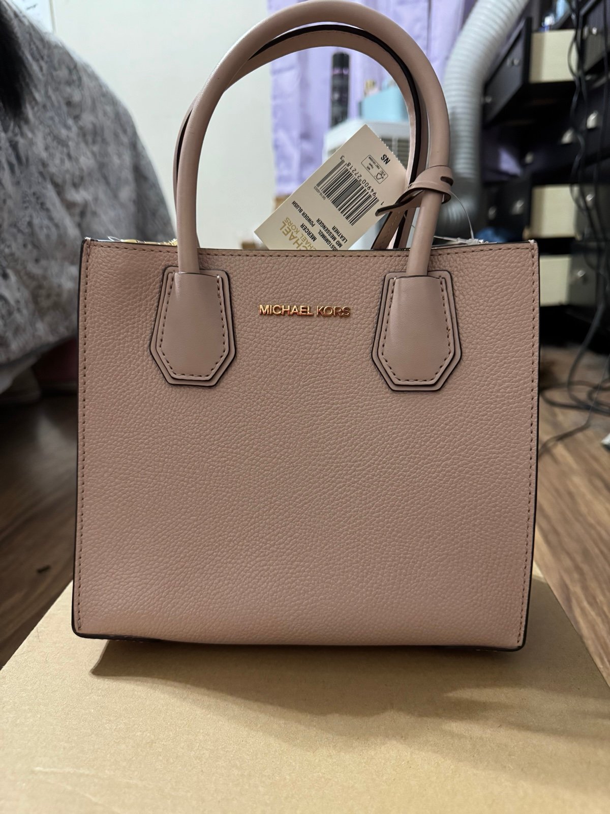 Michael Kors Mercer Extra-Small Pebbled Leather Crossbody Bag