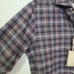 NWT BORRIELLO NAPOLI Gray Blue Plaid Shirt Cotton / Wool Italy Size 15 3/4 40