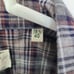 NWT BORRIELLO NAPOLI Gray Blue Plaid Shirt Cotton / Wool Italy Size 15 3/4 40