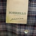 NWT BORRIELLO NAPOLI Gray Blue Plaid Shirt Cotton / Wool Italy Size 15 3/4 40