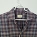 NWT BORRIELLO NAPOLI Gray Blue Plaid Shirt Cotton / Wool Italy Size 15 3/4 40