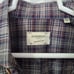 NWT BORRIELLO NAPOLI Gray Blue Plaid Shirt Cotton / Wool Italy Size 15 3/4 40