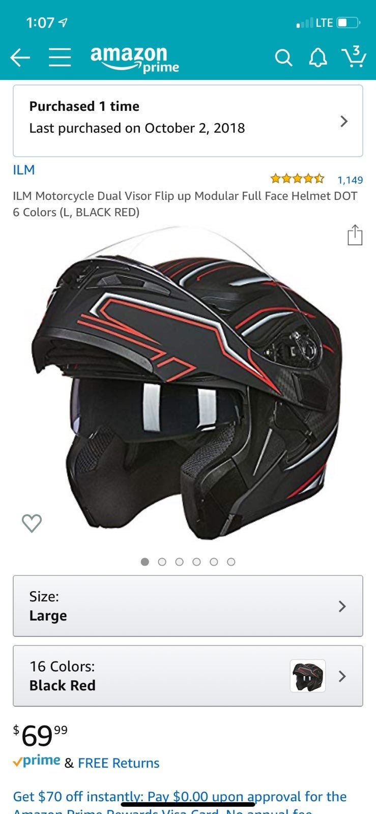 ILM Motorcycle Helmet w/ FreedConn Heads