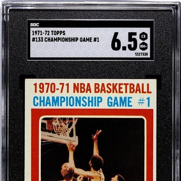 Lew Alcindor 1971-72 Topps Championship Game 1 SGC 6.5 Graded Basketball Card NM