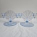 Ice Blue Radiance Glass Double Candlestick Holders Set of 2 Candelabra 6.5