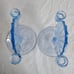 Ice Blue Radiance Glass Double Candlestick Holders Set of 2 Candelabra 6.5