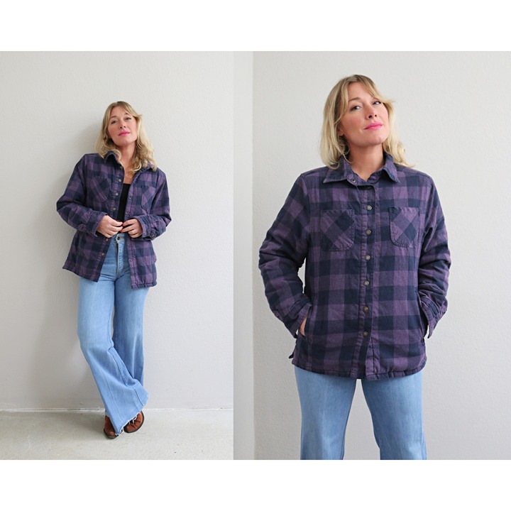 1990's Vintage Stillwater Supply Co Quilted Shacket Womens Small Medium SM MD LG