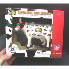 SUPER BOWL 38 XXXVIII 2004 NFL Cow'llectible ceramic cow figure PSG football