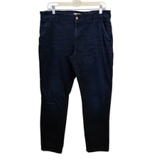 Eileen Fisher Dark Wash Trouser Organic Cotton Straight Leg Jeans Size 14