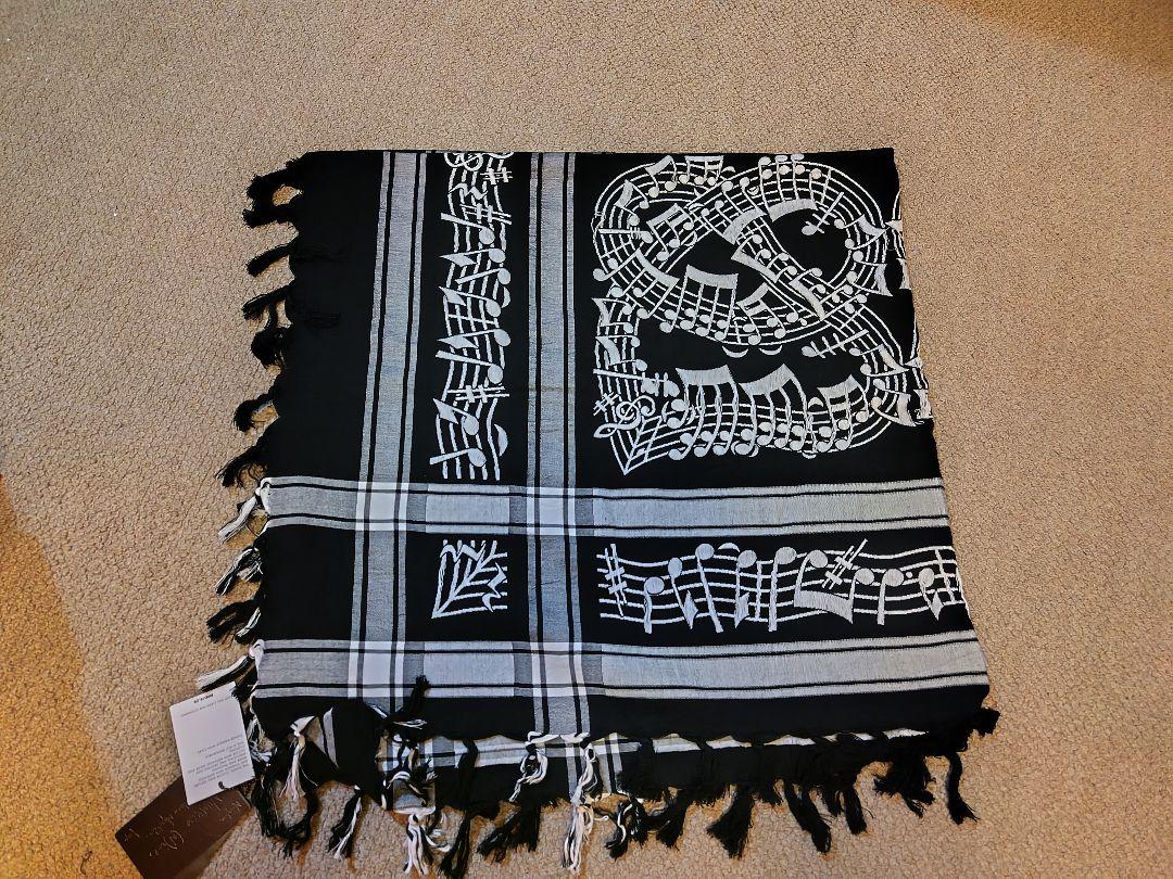 07ss Number Nine Original Period Music Note Stole, Number Nine, Like New Condition