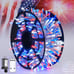 4th of July Decorations Lights Outdoor, 600 LED Red White and Blue Lights