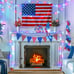 4th of July Decorations Lights Outdoor, 600 LED Red White and Blue Lights