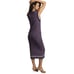 Anthropologie Endless Rose Med Check Sleeveless Boucle Sweater Dress Navy Pink