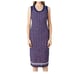 Anthropologie Endless Rose Med Check Sleeveless Boucle Sweater Dress Navy Pink