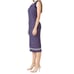 Anthropologie Endless Rose Med Check Sleeveless Boucle Sweater Dress Navy Pink