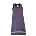Anthropologie Endless Rose Med Check Sleeveless Boucle Sweater Dress Navy Pink
