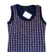Anthropologie Endless Rose Med Check Sleeveless Boucle Sweater Dress Navy Pink