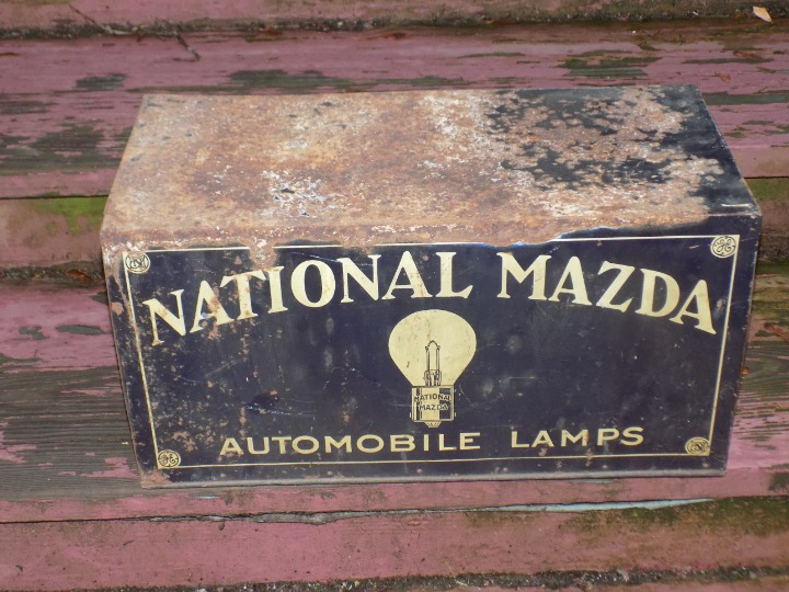 Vintage Mazda GE National Mazda Lamp Store Display Cabinet