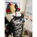 VTG 90's Fredricks Of Hollywood Sexy Black Sheer Lace Duster.
