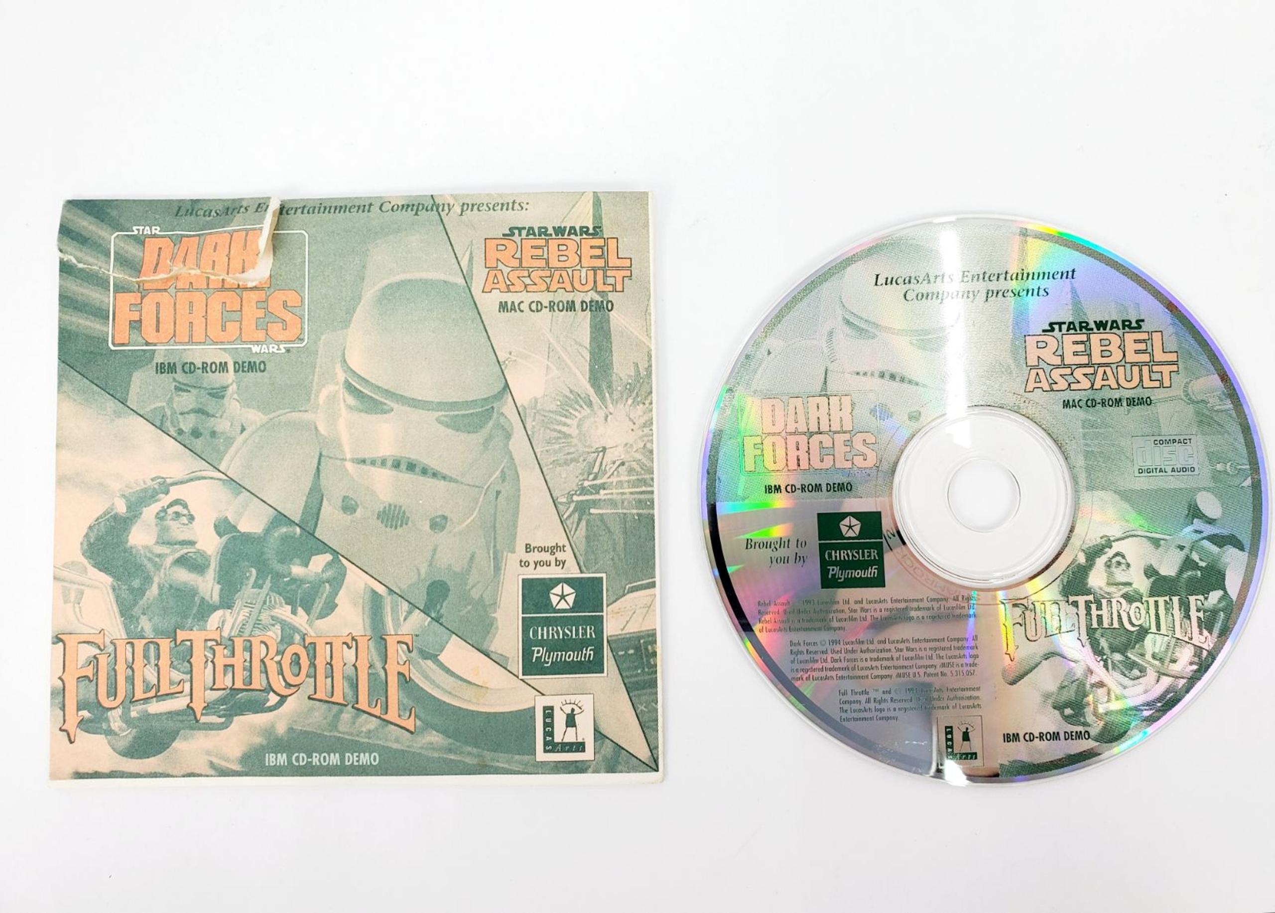 3 Game Big Box PC Game Disk LucasArts