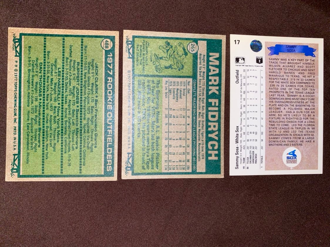 Baseball cards
