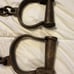 Vintage Two Numbered Cast Iron Handcuffs