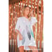 NWT✨T. ZOVICH Tunic Top White/Feathers L