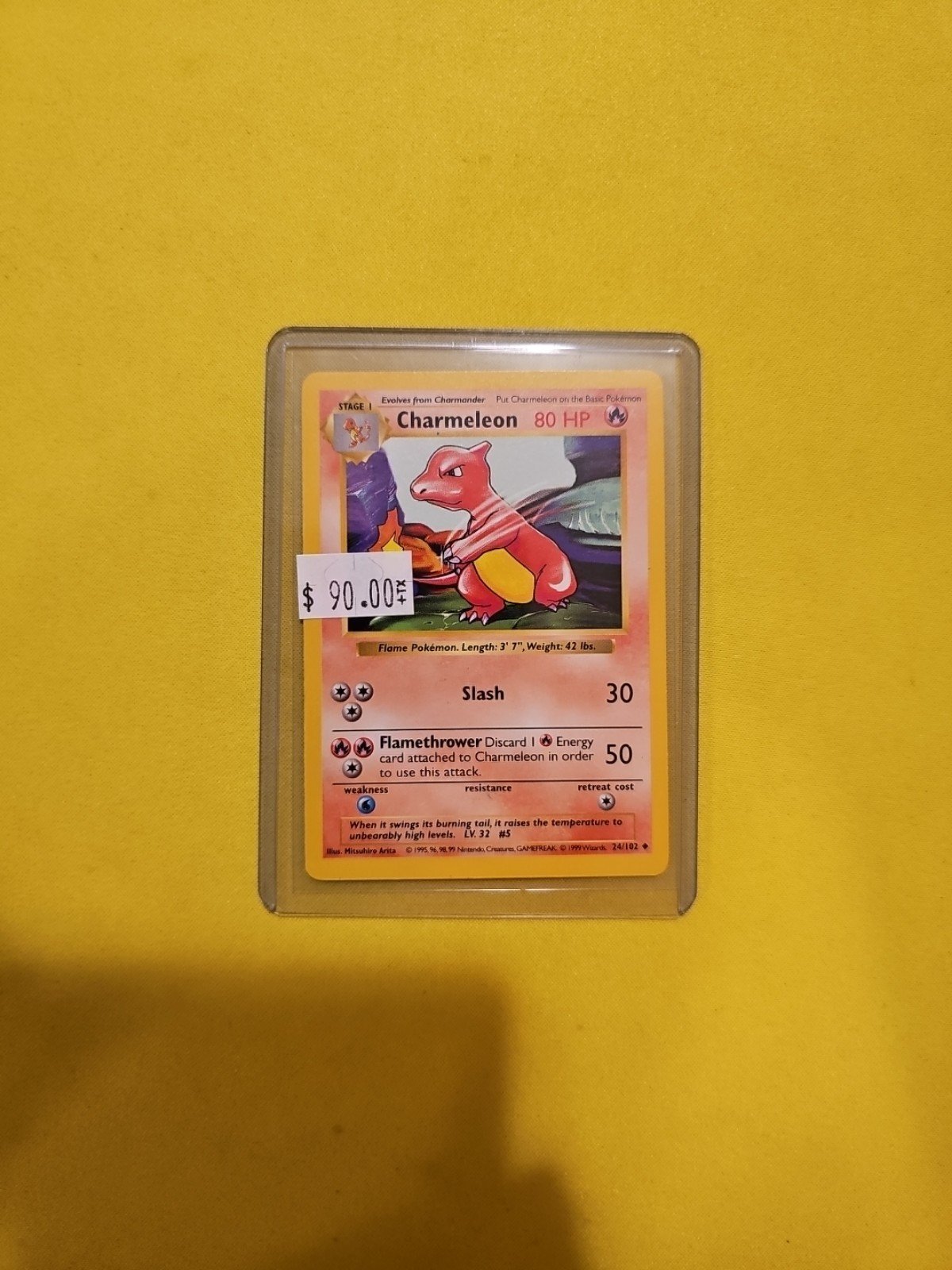 Pokemon base set shadowless charmeleon