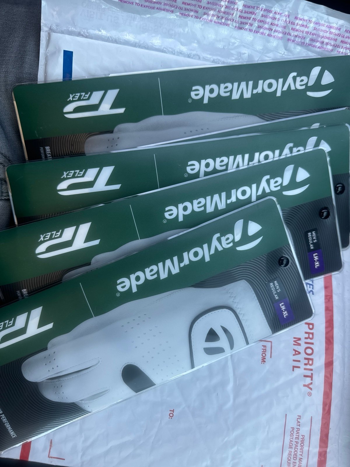 5 NEW TaylorMade TP Flex Men’s Left Hand XL Golf Gloves POSTED PRICE ONLY