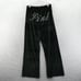 Victorias Secret Large Velour Shine Logo Wide Leg Pants Lounge Black Bling Cozy