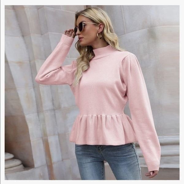 NEW Cozy Peplum Pullover Sweater