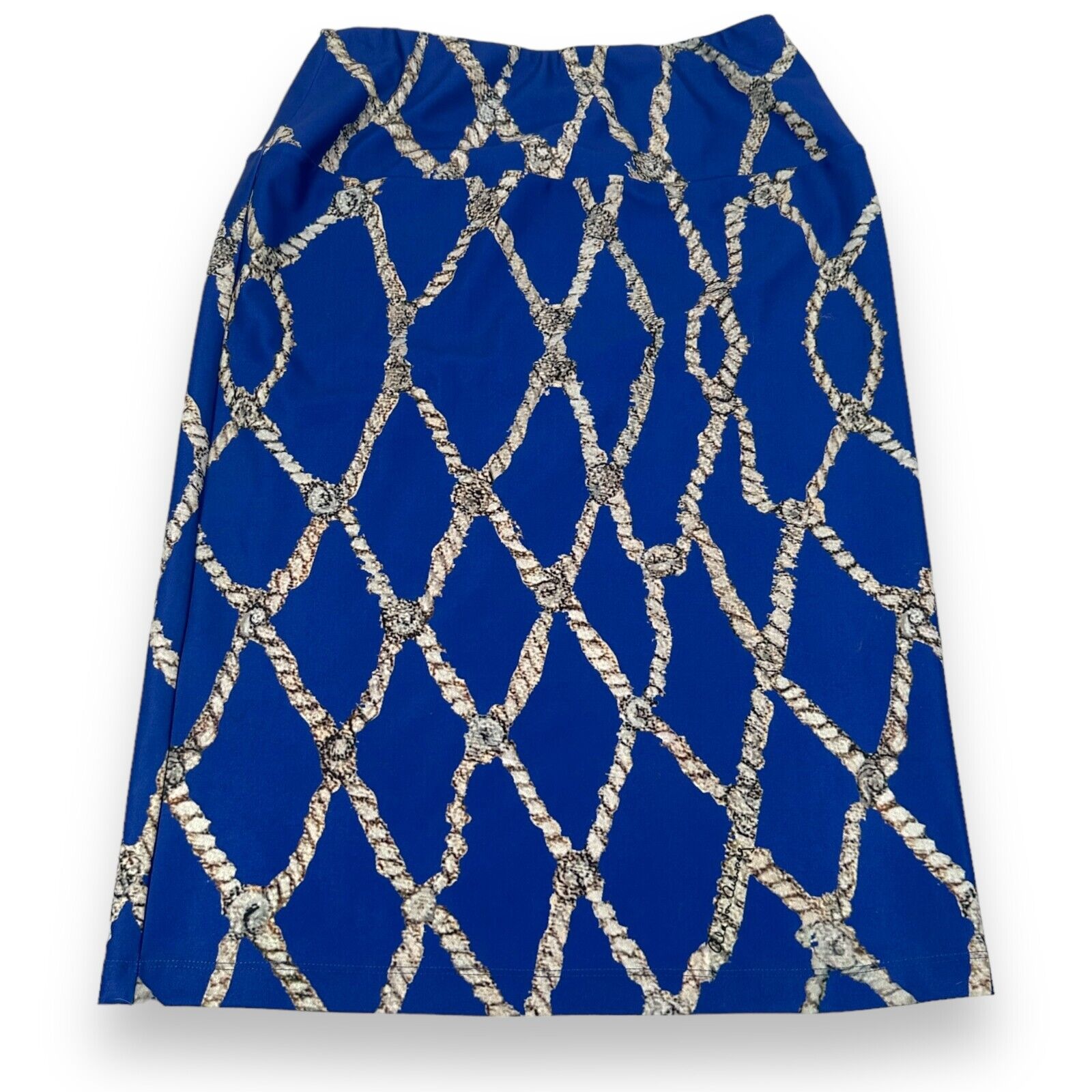Ala von Auersperg Skirt A-Line Midi Women’s Medium Nautical Rope Stretch Blue