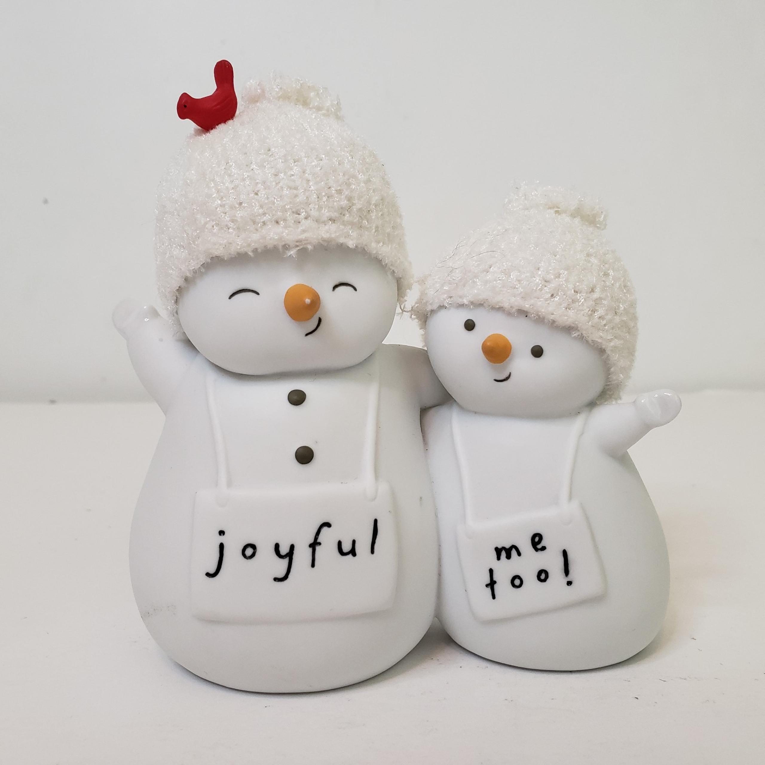 Department 56 Snowpinions "Joyful & Me Too!" Snowman Figurine Christmas Winter