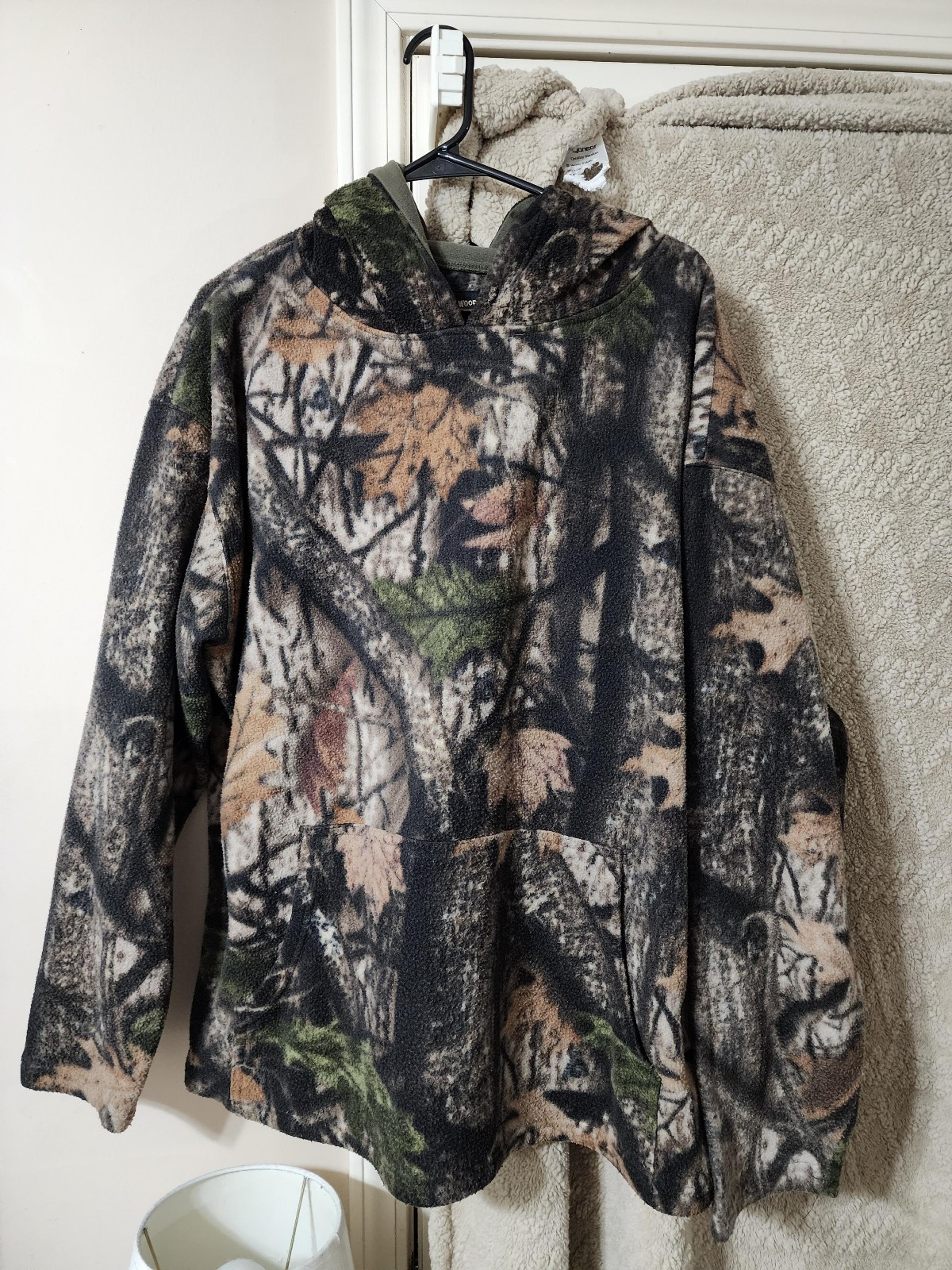 EUC Wood'n Trail Fleece Camouflage Hoodie Long Sleeved Mens Size XXL