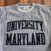 Vintage University of Maryland Sweatshirt Size Large Gray Soft Fleece Outer