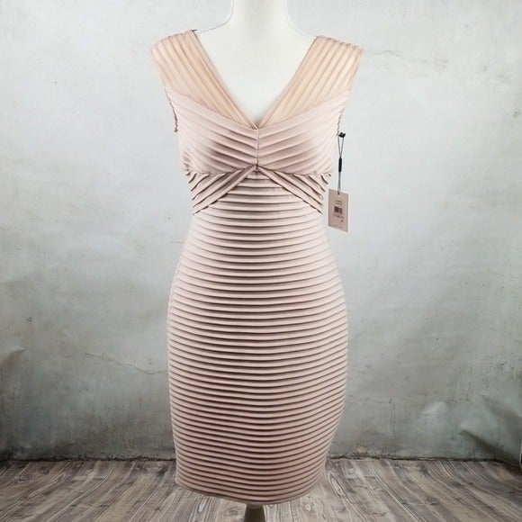 Calvin Klein Pleated Bandage Dress