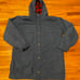 90s LL Bean flannel lined hooded coat blue parka 4 pocket long jacket bater stat