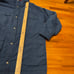 90s LL Bean flannel lined hooded coat blue parka 4 pocket long jacket bater stat