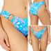 Lilly Pulitzer Kylen Bikini Bottom Ring Detail at Right Side Floral Blue/Pink