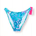 Lilly Pulitzer Kylen Bikini Bottom Ring Detail at Right Side Floral Blue/Pink