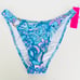 Lilly Pulitzer Kylen Bikini Bottom Ring Detail at Right Side Floral Blue/Pink