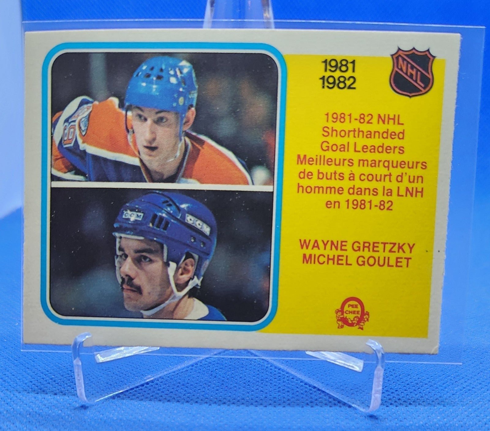 1982 O-Pee-Chee Hockey Wayne Gretzky Shorthanded Goal Leaders #237