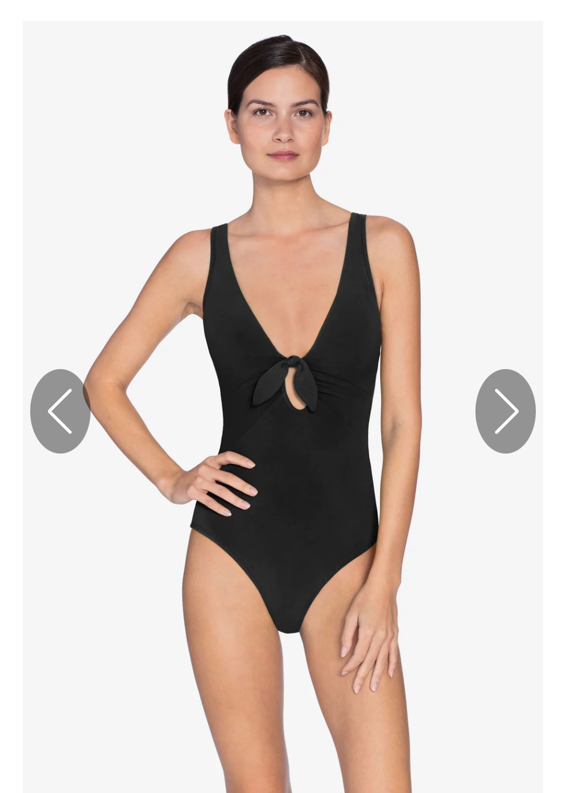 New Robin Piccone Ava Knot One Piece Swimsuit in Black Size 4