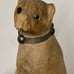 Late 19th Century Antique Rustic Primitive Hand Carved Sitting Toy Dog Statuette