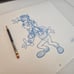 Disney Goofy & Max drawing/sketch Dad and Son signed art Father's Day